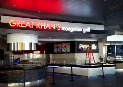 Construction of Great Khan's Restaurant.